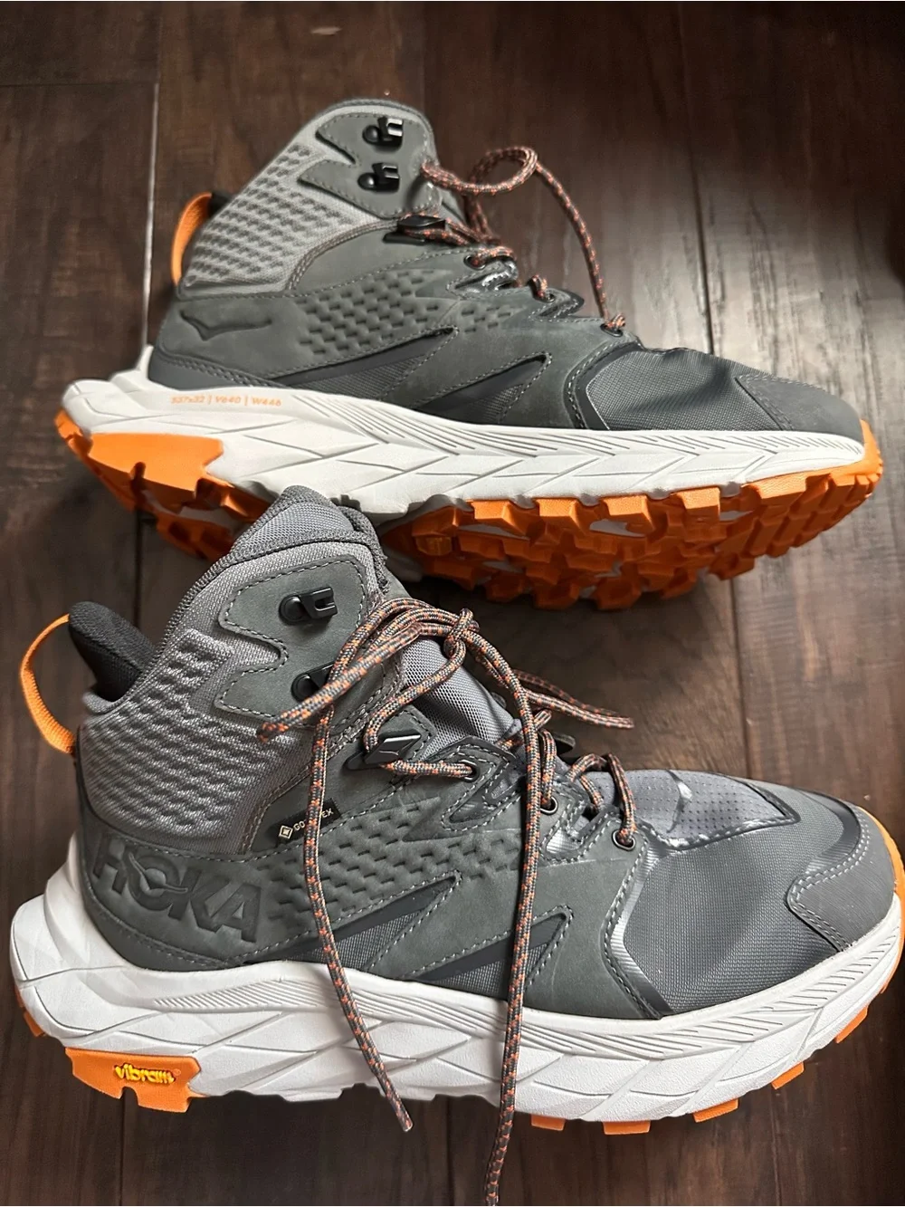New Hoka Anacapa Mid GTX Hiking Shoes Men’s Sz 7D Castlerock Harbor Mist